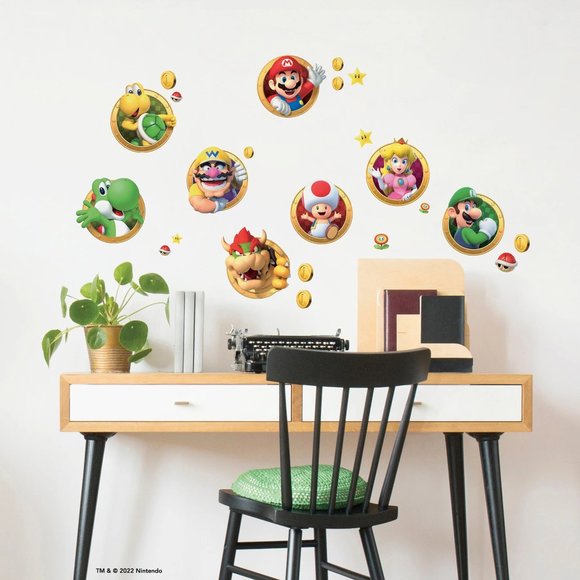 Roommates | Wall Decor | Super Mario Bros Peel Stick Wall Decal Peach ...